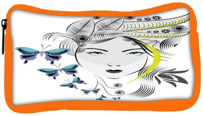 

Snoogg Eco Friendly Canvas Abstract Woman With Elegant Hair Style And Blue Butterflies Student Pen Pencil Case Coin Purse Pouch Cosmetic Makeup Bag (ORANGE) Pouch(Multicolor)