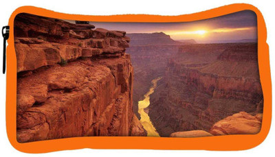 

Snoogg Eco Friendly Canvas Lake View Mountain Designer Student Pen Pencil Case Coin Purse Pouch Cosmetic Makeup Bag (ORANGE) Pouch(Multicolor)