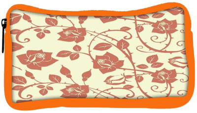 

Snoogg Eco Friendly Canvas Cream Roses And Leaves Designer Student Pen Pencil Case Coin Purse Pouch Cosmetic Makeup Bag (ORANGE) Pouch(Multicolor)