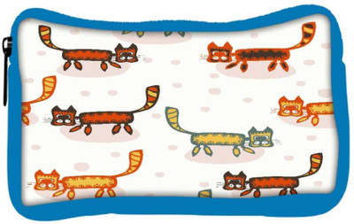 

Snoogg Eco Friendly Canvas Cat Pattern Designer Student Pen Pencil Case Coin Purse Pouch Cosmetic Makeup Bag (BLUE) Pouch(Multicolor)