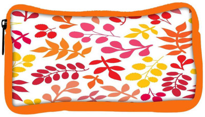 

Snoogg Eco Friendly Canvas Colorful Leaves Designer Student Pen Pencil Case Coin Purse Pouch Cosmetic Makeup Bag (ORANGE) Pouch(Multicolor)
