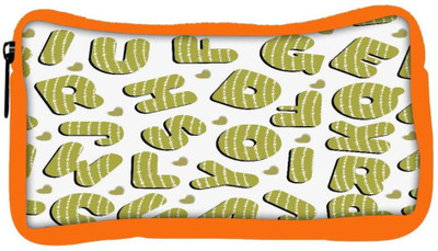 

Snoogg Eco Friendly Canvas Green Alphabets Designer Student Pen Pencil Case Coin Purse Pouch Cosmetic Makeup Bag (ORANGE) Pouch(Multicolor)