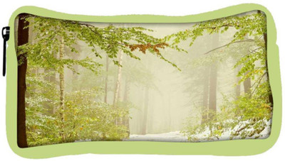 

Snoogg Eco Friendly Canvas Snowfall In Forest Designer Student Pen Pencil Case Coin Purse Pouch Cosmetic Makeup Bag (GREEN) Pouch(Multicolor)