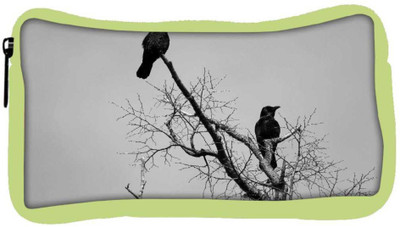 

Snoogg Eco Friendly Canvas Black Crow Birds Designer Student Pen Pencil Case Coin Purse Pouch Cosmetic Makeup Bag (GREEN) Pouch(Multicolor)
