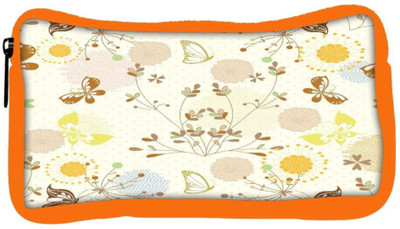 

Snoogg Eco Friendly Canvas Lite Garden Pattern Designer Student Pen Pencil Case Coin Purse Pouch Cosmetic Makeup Bag (ORANGE) Pouch(Multicolor)