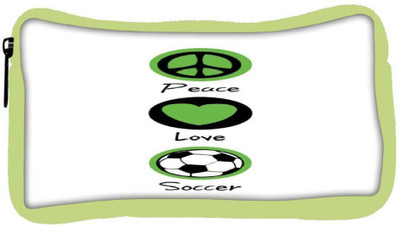 

Snoogg Eco Friendly Canvas Peace Love Soccer Student Pen Pencil Case Coin Purse Pouch Cosmetic Makeup Bag (GREEN) Pouch(Multicolor)