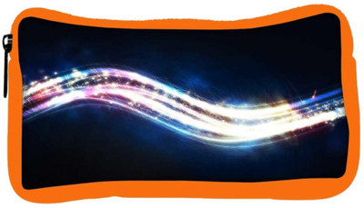 

Snoogg Eco Friendly Canvas Sparkling Waves Designer Student Pen Pencil Case Coin Purse Pouch Cosmetic Makeup Bag (ORANGE) Pouch(Multicolor)