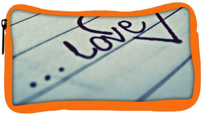 

Snoogg Eco Friendly Canvas Love Love Designer Student Pen Pencil Case Coin Purse Pouch Cosmetic Makeup Bag (ORANGE) Pouch(Multicolor)