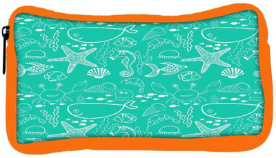 

Snoogg Eco Friendly Canvas White Fish Green Pattern Designer Student Pen Pencil Case Coin Purse Pouch Cosmetic Makeup Bag (ORANGE) Pouch(Multicolor)