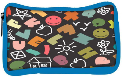

Snoogg Eco Friendly Canvas Colorful Alphabets Designer Student Pen Pencil Case Coin Purse Pouch Cosmetic Makeup Bag (BLUE) Pouch(Multicolor)