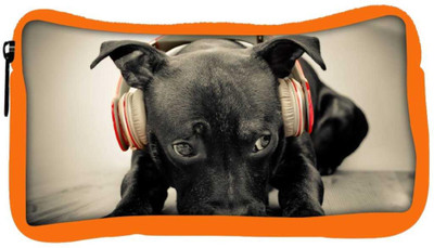

Snoogg Eco Friendly Canvas Dog Listening To Red Beats Designer Student Pen Pencil Case Coin Purse Pouch Cosmetic Makeup Bag (ORANGE) Pouch(Multicolor)