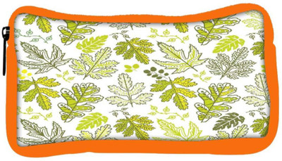 

Snoogg Eco Friendly Canvas Yellow Leaves Cream Pattern Designer Student Pen Pencil Case Coin Purse Pouch Cosmetic Makeup Bag (ORANGE) Pouch(Multicolor)