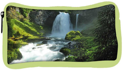 

Snoogg Eco Friendly Canvas Abstract Waterfall Designer Student Pen Pencil Case Coin Purse Pouch Cosmetic Makeup Bag (GREEN) Pouch(Multicolor)