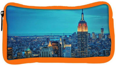 

Snoogg Eco Friendly Canvas New York Tower Designer Student Pen Pencil Case Coin Purse Pouch Cosmetic Makeup Bag (ORANGE) Pouch(Multicolor)