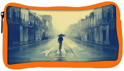 

Snoogg Eco Friendly Canvas Walking Through The Rainy City Designer Student Pen Pencil Case Coin Purse Pouch Cosmetic Makeup Bag (ORANGE) Pouch(Multicolor)