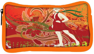 

Snoogg Eco Friendly Canvas Abstract Illustration Student Pen Pencil Case Coin Purse Pouch Cosmetic Makeup Bag (ORANGE) Pouch(Multicolor)