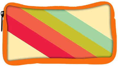 

Snoogg Eco Friendly Canvas Pastel Stripes Vector Designer Student Pen Pencil Case Coin Purse Pouch Cosmetic Makeup Bag (ORANGE) Pouch(Multicolor)