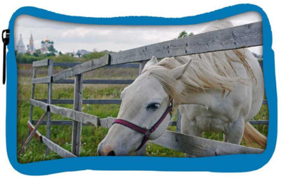 

Snoogg Eco Friendly Canvas White Horse Designer Student Pen Pencil Case Coin Purse Pouch Cosmetic Makeup Bag (BLUE) Pouch(Multicolor)
