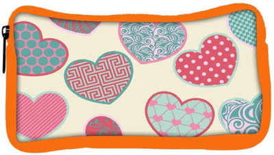 

Snoogg Eco Friendly Canvas Multicolor Heart Designer Student Pen Pencil Case Coin Purse Pouch Cosmetic Makeup Bag (ORANGE) Pouch(Multicolor)