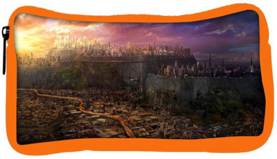 

Snoogg Eco Friendly Canvas Destroyed City Designer Student Pen Pencil Case Coin Purse Pouch Cosmetic Makeup Bag (ORANGE) Pouch(Multicolor)