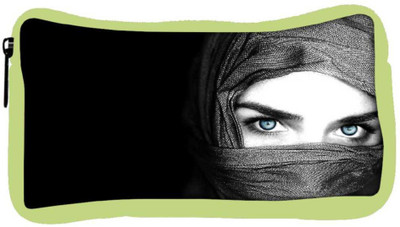

Snoogg Eco Friendly Canvas Girl Covering Her Face Designer Student Pen Pencil Case Coin Purse Pouch Cosmetic Makeup Bag (GREEN) Pouch(Multicolor)