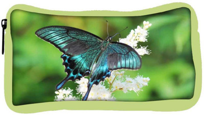 

Snoogg Eco Friendly Canvas Multicolor Butterfly Designer Student Pen Pencil Case Coin Purse Pouch Cosmetic Makeup Bag (GREEN) Pouch(Multicolor)