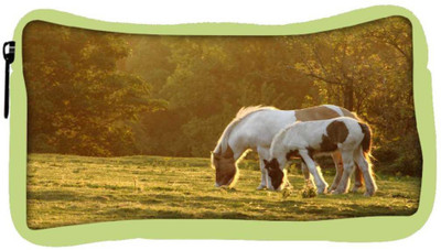 

Snoogg Eco Friendly Canvas Colorful White Horse Designer Student Pen Pencil Case Coin Purse Pouch Cosmetic Makeup Bag (GREEN) Pouch(Multicolor)