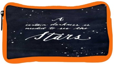 

Snoogg Eco Friendly Canvas Darkness To See The Stars Student Pen Pencil Case Coin Purse Pouch Cosmetic Makeup Bag (ORANGE) Pouch(Multicolor)