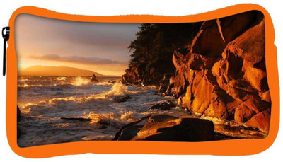

Snoogg Eco Friendly Canvas Rocks On The Sea Waves Designer Student Pen Pencil Case Coin Purse Pouch Cosmetic Makeup Bag (ORANGE) Pouch(Multicolor)