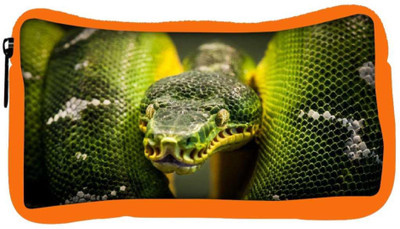 

Snoogg Eco Friendly Canvas Green Snake Designer Student Pen Pencil Case Coin Purse Pouch Cosmetic Makeup Bag (ORANGE) Pouch(Multicolor)