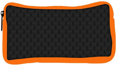 

Snoogg Eco Friendly Canvas Black Damask Designer Student Pen Pencil Case Coin Purse Pouch Cosmetic Makeup Bag (ORANGE) Pouch(Multicolor)
