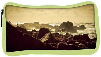 

Snoogg Eco Friendly Canvas Rocks In The Sea Designer Student Pen Pencil Case Coin Purse Pouch Cosmetic Makeup Bag (GREEN) Pouch(Multicolor)