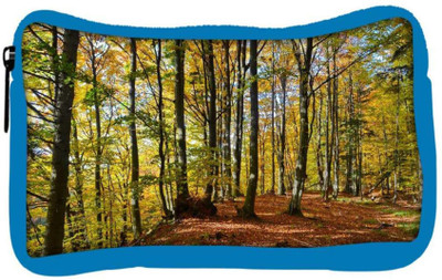 

Snoogg Eco Friendly Canvas Orange Leaves Designer Student Pen Pencil Case Coin Purse Pouch Cosmetic Makeup Bag (BLUE) Pouch(Multicolor)