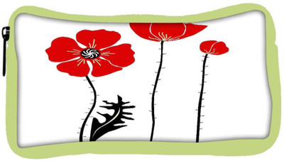 

Snoogg Eco Friendly Canvas Stylish Red And Black Poppies On White Background Student Pen Pencil Case Coin Purse Pouch Cosmetic Makeup Bag (GREEN) Pouch(Multicolor)
