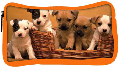 

Snoogg Eco Friendly Canvas Puppy In The Basket Designer Student Pen Pencil Case Coin Purse Pouch Cosmetic Makeup Bag (ORANGE) Pouch(Multicolor)