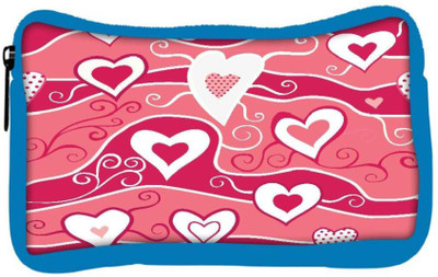 

Snoogg Eco Friendly Canvas White Heart Cream Pattern Designer Student Pen Pencil Case Coin Purse Pouch Cosmetic Makeup Bag (BLUE) Pouch(Multicolor)