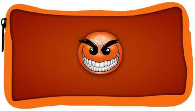 

Snoogg Eco Friendly Canvas Evil Face Minimalistic Designer Student Pen Pencil Case Coin Purse Pouch Cosmetic Makeup Bag (ORANGE) Pouch(Multicolor)
