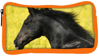 

Snoogg Eco Friendly Canvas Black Horse Designer Student Pen Pencil Case Coin Purse Pouch Cosmetic Makeup Bag (ORANGE) Pouch(Multicolor)