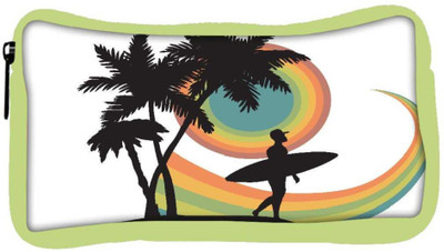 

Snoogg Eco Friendly Canvas Tropical Background Student Pen Pencil Case Coin Purse Pouch Cosmetic Makeup Bag (GREEN) Pouch(Multicolor)