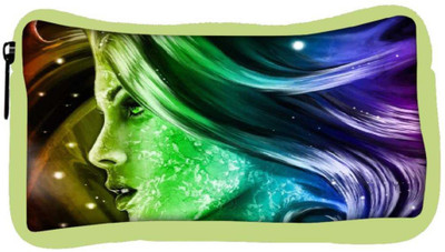 

Snoogg Eco Friendly Canvas Colorful Womans Face 2610 Student Pen Pencil Case Coin Purse Pouch Cosmetic Makeup Bag (GREEN) Pouch(Multicolor)