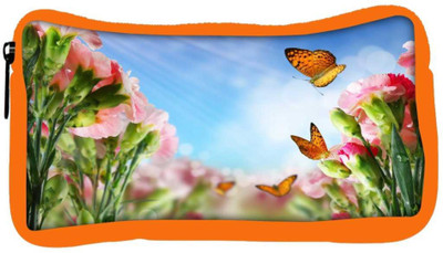 

Snoogg Eco Friendly Canvas Butterfly On Flowers Student Pen Pencil Case Coin Purse Pouch Cosmetic Makeup Bag (ORANGE) Pouch(Multicolor)