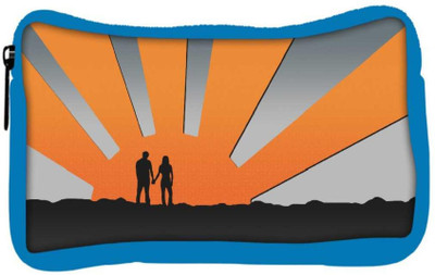 

Snoogg Eco Friendly Canvas Love Couple Designer Student Pen Pencil Case Coin Purse Pouch Cosmetic Makeup Bag (BLUE) Pouch(Multicolor)