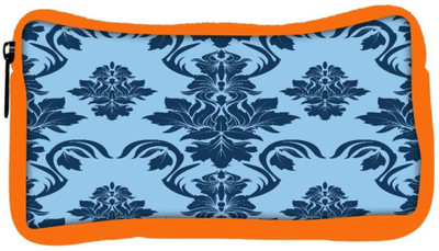 

Snoogg Eco Friendly Canvas Blue Leafy Pattern Designer Student Pen Pencil Case Coin Purse Pouch Cosmetic Makeup Bag (ORANGE) Pouch(Multicolor)