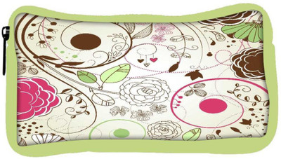 

Snoogg Eco Friendly Canvas Retro Floral Background Student Pen Pencil Case Coin Purse Pouch Cosmetic Makeup Bag (GREEN) Pouch(Multicolor)