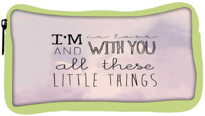 

Snoogg Eco Friendly Canvas All Those Little Things Student Pen Pencil Case Coin Purse Pouch Cosmetic Makeup Bag (GREEN) Pouch(Multicolor)