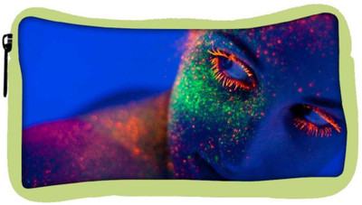 

Snoogg Eco Friendly Canvas Fluorescence Make Up Designer Student Pen Pencil Case Coin Purse Pouch Cosmetic Makeup Bag (GREEN) Pouch(Multicolor)