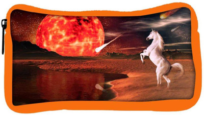 

Snoogg Eco Friendly Canvas White Horse Designer Student Pen Pencil Case Coin Purse Pouch Cosmetic Makeup Bag (ORANGE) Pouch(Multicolor)