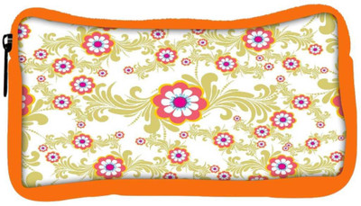 

Snoogg Eco Friendly Canvas White Cream Pattern Designer Student Pen Pencil Case Coin Purse Pouch Cosmetic Makeup Bag (ORANGE) Pouch(Multicolor)