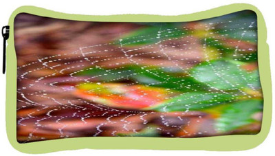 

Snoogg Eco Friendly Canvas Spider Web Student Pen Pencil Case Coin Purse Pouch Cosmetic Makeup Bag (GREEN) Pouch(Multicolor)