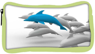 

Snoogg Eco Friendly Canvas 3D Dolphins Student Pen Pencil Case Coin Purse Pouch Cosmetic Makeup Bag (GREEN) Pouch(Multicolor)